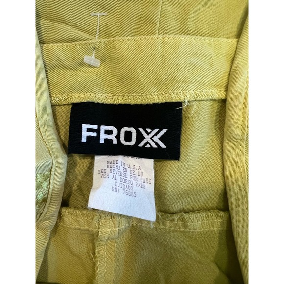 Vintage Froxx Lime Green y2k 90s USA Floral Embroidered Maxi Dress Size L - Picture 3 of 10